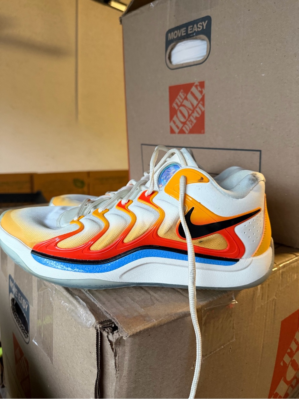 Nike KD 17 Basketball Shoes Sunrise Multicolor FJ9487-700 Men's